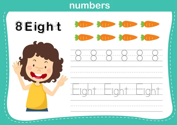 Připojovací tečka a Tisknutelná čísla se uplatňují u předškolní školky a — Stockový vektor
