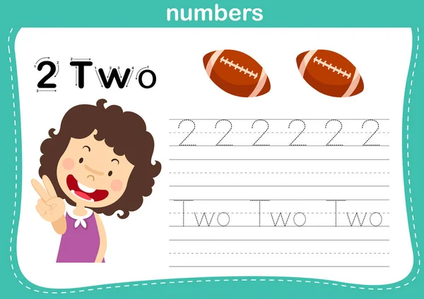 Connecting dot and printable numbers exercise for preschool and — Stock Illustration Connecting dot and printable numbers exercise for preschool and Royalty Free Stock Illustrations