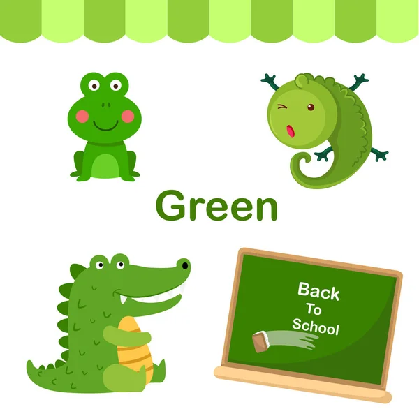 Ilustrace izolovaného vektoru zelené barvy — Stockový vektor