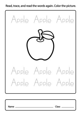 Resim çizimini yeniden okuyun, takip edin ve okuyun