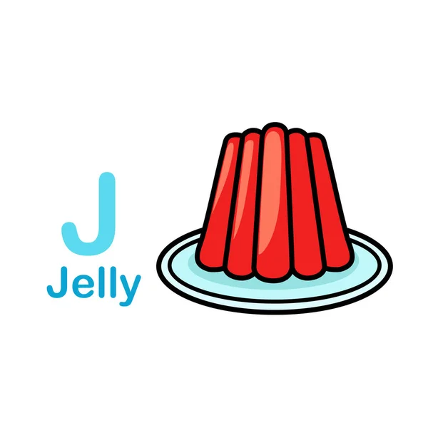 Alphabet Lettre J-Jelly illustration vectorielle — Image vectorielle