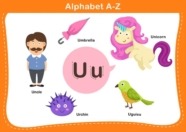 Alphabet Lettre Vecteur Illustration — Image vectorielle