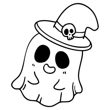 Resimler Cadılar Bayramı hayalet el çizimi konsept vektörü