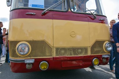 Rusya, Moskova, 17 Mayıs 2017. Sergi eski Moskova taşıma