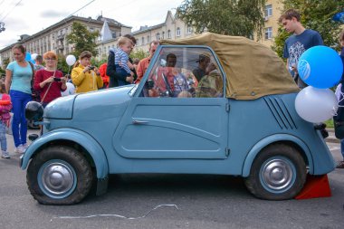 Rusya, Moskova, 17 Mayıs 2017. Sergi eski Moskova taşıma