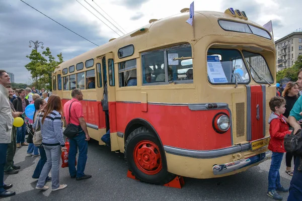 Rusya, Moskova, 17 Mayıs 2017. Sergi eski Moskova taşıma