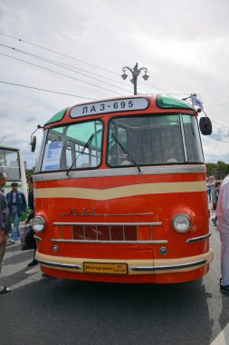 Rusya, Moskova, 17 Mayıs 2017. Sergi eski Moskova taşıma