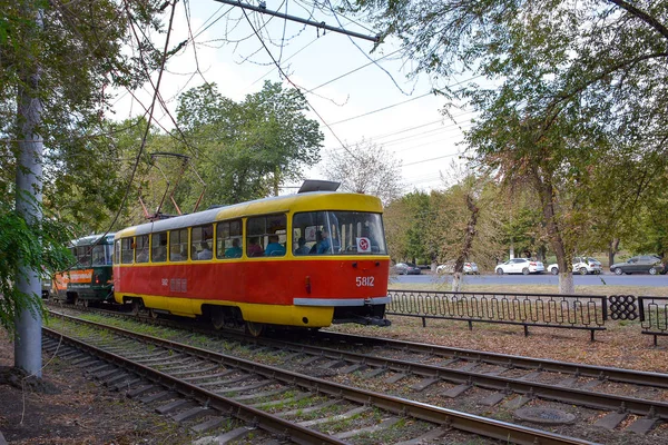 Russia Volgograd May 2018 City Transport Tram — Stock Photo, Image