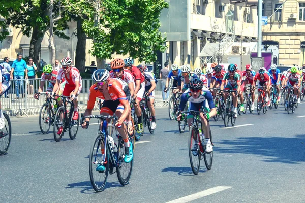 Baku Ázerbájdžán Červen 2015 Evropské Hry Soutěže Cyklistů Cyklistický Závod — Stock fotografie