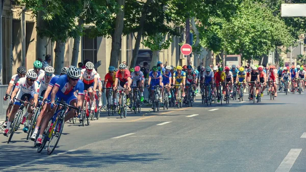 Bakü Azerbaycan Haziran 2015 Avrupa Oyunlar Yarışmalar Bicyclists Bisiklet Yarışı — Stok fotoğraf