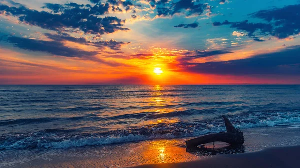 Incredibile Alba Colorata Mare — Foto Stock