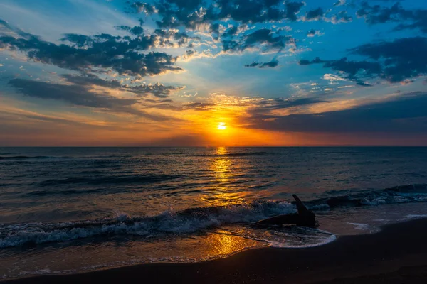 Incredibile Alba Colorata Mare — Foto Stock