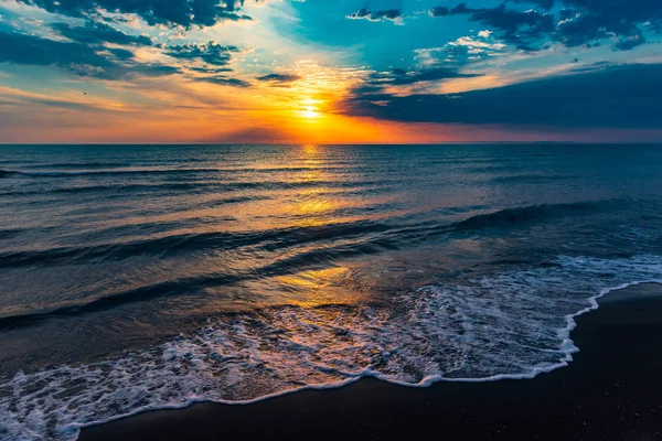 Incredibile Alba Colorata Mare — Foto Stock