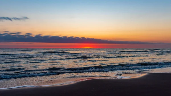 Дивовижний Красивий Схід Сонця Морі — стокове фото