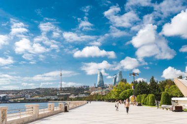 Azərbaycan, Bakı ş., 09 Ekim 2018. Ulusal Deniz Parkı görünümünü
