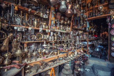 Lagich, Azerbaycan, 24 Ekim 2018. Esnaf atölye