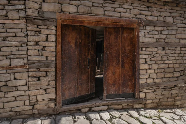 Антикварні Дерев Яні Двері Старому Місті — стокове фото