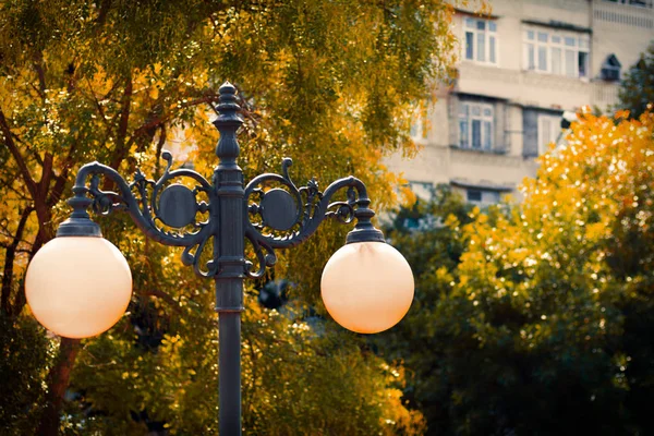 Lighting Lantern City Park — Stock Photo, Image