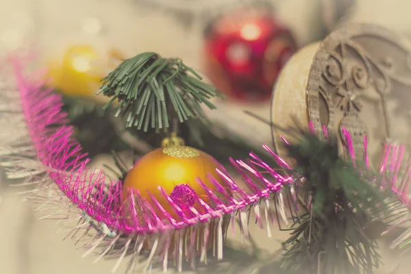 Fondo Decorado Árbol Navidad — Foto de Stock