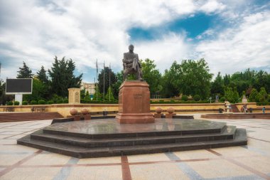 Bakü, Azerbaycan 31 Mart 2019 Heydar Aliyev Anıtı