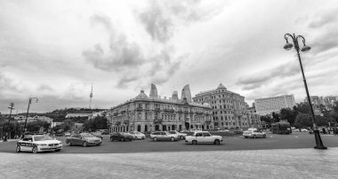 Bakü, Azerbaycan 17 Eylül 2018 Azneft Meydanı