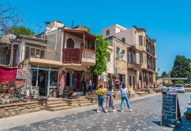 Bakü, Azerbaijzn 21 Temmuz 2019 Icheri Sheher tarih merkezi