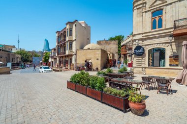 Bakü, Azerbaijzn 21 Temmuz 2019 Icheri Sheher, Tarih Merkezi