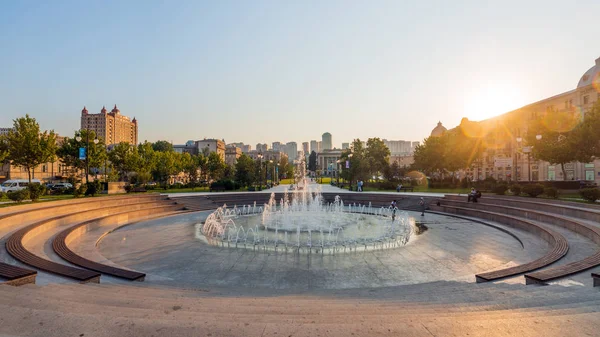 stock image Baku, Azerbaijan  August 1, 2019 Winter Boulevard city park