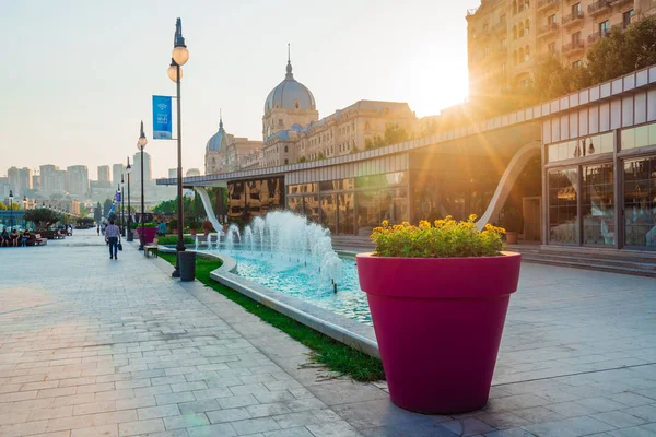 Bakou, Azerbaïdjan 1 août 2019 Winter Boulevard city park — Photo