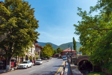 Şaki, Azerbaycan 25 Ağustos 2019 Eski Şehir Sokakları