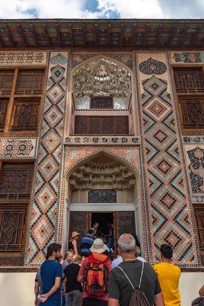 Shaki, Azerbaigian 25 agosto 2019 Antico Palazzo di Shaki Khans. Costruito nel XVIII secolo — Foto Stock