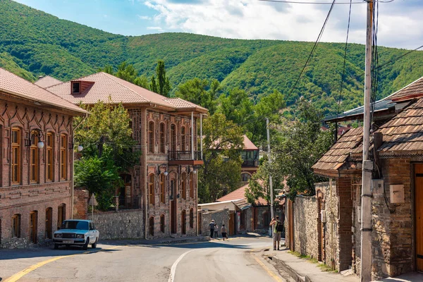 Shaki, azerbaijan 25. August 2019 Straßen der Altstadt — Stockfoto