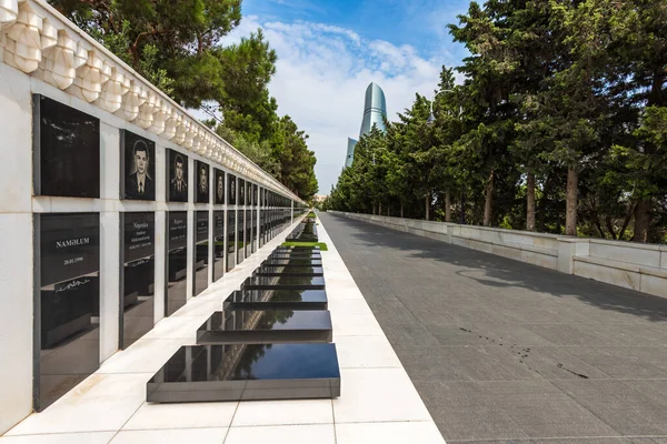 Bakou Azerbaïdjan Août 2020 Allée Des Martyrs Dans Parc Des — Photo