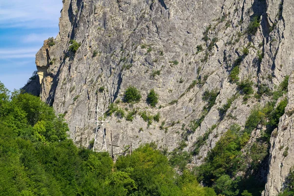 Torres Transmisión Potencia Las Montañas — Foto de Stock