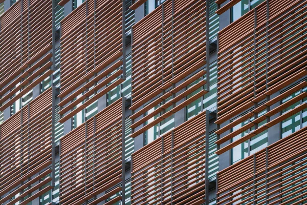 Fachada Geométrica Edificio Minimalista Luz Tarde —  Fotos de Stock