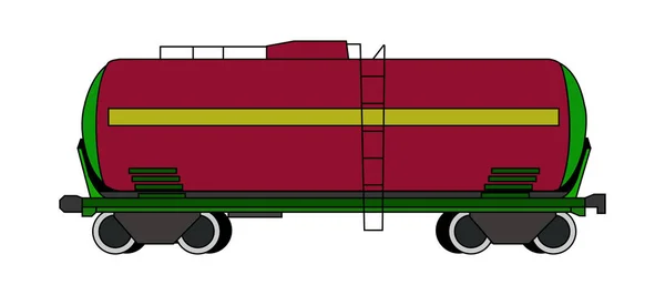 Chariot Citerne Marchandises Train Vectoriel — Image vectorielle