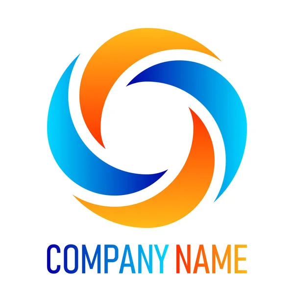 アブストラクトビジネスロゴアイコンデザイン文字O 流行の青とオレンジグラデーションの色を持つ会社のロゴ — ストックベクタ