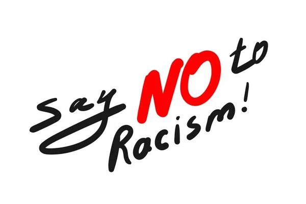 Racismo Cita Letras Mensaje Texto Dibujado Mano Para Acción Protesta — Archivo Imágenes Vectoriales