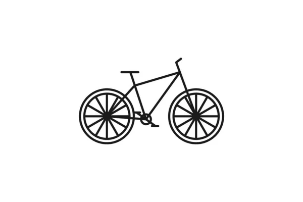 Ícone Bicicleta Placa Web Linha Preta Ilustração Vetorial Estilo Plano Ilustração De Stock