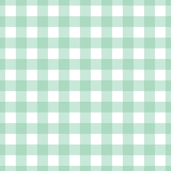 Padrão de Gingham verde e branco xadrez —  Vetores de Stock