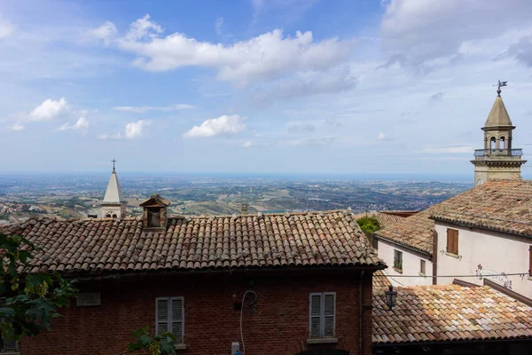 Zomer Landschap Prachtig Uitzicht San Marino Aerial Top Panoramisch Uitzicht — Stockfoto