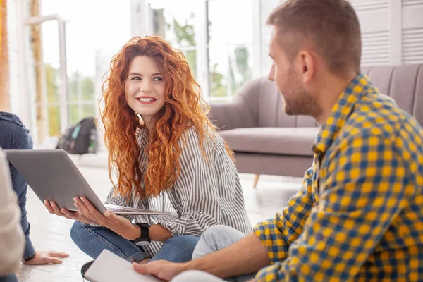 Gay two students coming up with ideas — Stock Photo, Image