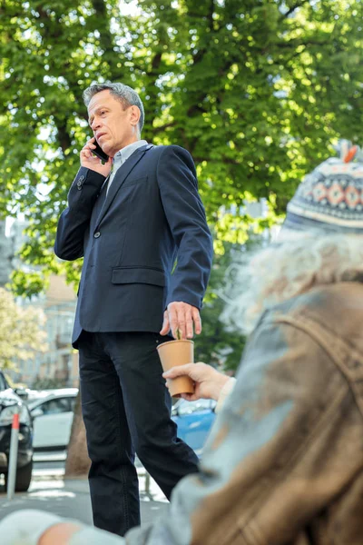 White collar worker feeling very supportive