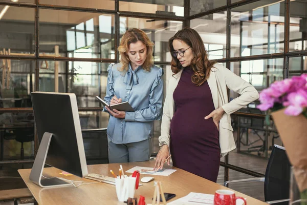 Ambitious female colleagues having meeting — Stock Photo, Image