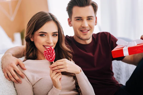 Cheerful young people posing on camera — Stock Photo, Image