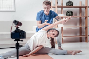 Profesyonel eğitmen yapma video blog için video