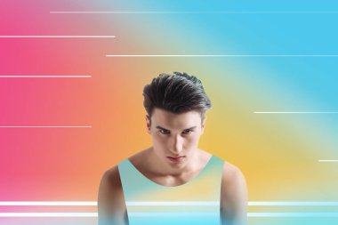 Sakin kalmak ve kazanmak için hazır arıyorum emin sporcu