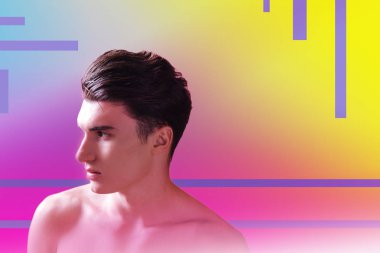 Çatık ve garip bir duygu olan genç adam