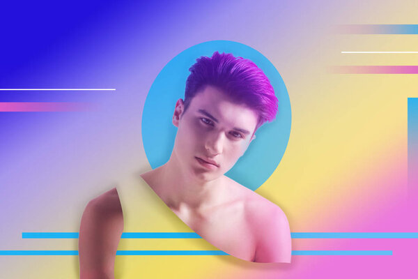 Thoughtful person looking calm and enjoying the sunset