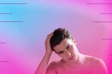 Saçları dokunmak hoş esmer yakışıklı